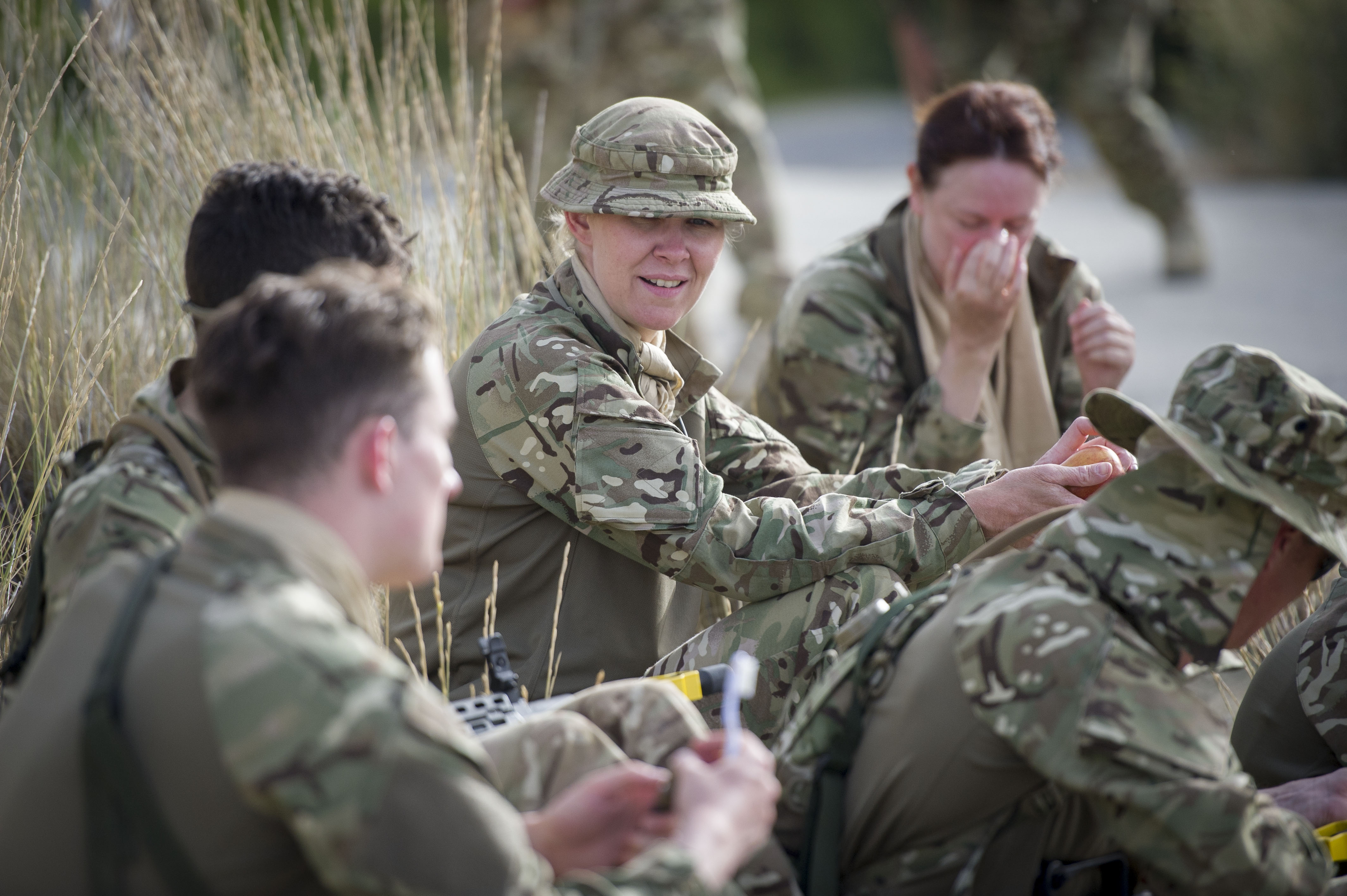 Army Reservists Taking a Break During an Exercise in Cyprus