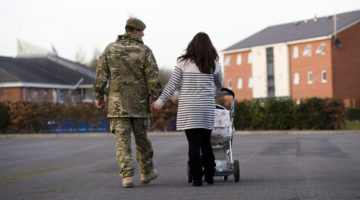 A soldier returned safely from Afghanistan, heads home with his family.