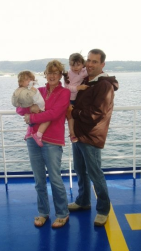 Audrey Nealon, Army Spouse, on holiday with her family.