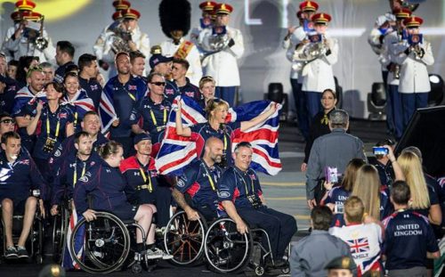 The British Team parading during the start of the opening ceremony for the Invictus Games 2016.
