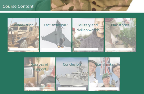 E-learning screenshot