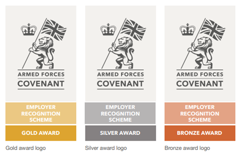 Picture shows Employer Recognition Scheme awards